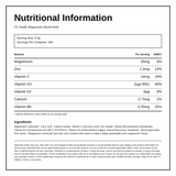 MAG365 Magnesium Supplement for Kids — nutrition information panel, generated from the pack
