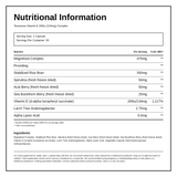 Terranova Vitamin E 200Iu Complex — nutrition information panel, generated from the pack