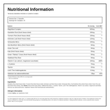 Terranova Dandelion, Artichoke & Cysteine Complex — nutrition information panel, generated from the pack