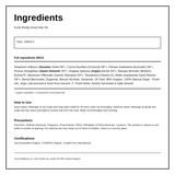 Fushi Wellbeing Really Good Hair Oil — ingredients (INCI) panel, generated from the pack