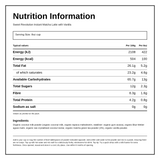 Sweet Revolution Organic Instant Matcha Latte — nutrition information panel, generated from the pack