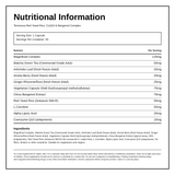 Terranova Red Yeast Rice, Co-Q-10 & Bergamot Complex — nutrition information panel, generated from the pack