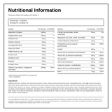 Terranova B-Complex with Vitamin C — nutrition information panel, generated from the pack
