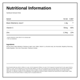 Sambucol Immuno Forte — nutrition information panel, generated from the pack