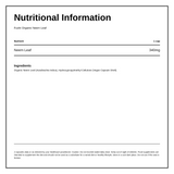 Fushi Wellbeing Neem Leaf Capsules Organic 60 Veg Caps — nutrition information panel, generated from the pack