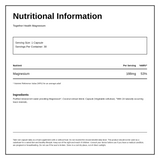 Together Health Together Marine Magnesium 30 Caps — nutrition information panel, generated from the pack