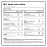 Terranova Prenatal Multivitamin Complex — nutrition information panel, generated from the pack