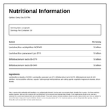 Optibac Probiotics For Every Day EXTRA Strength — nutrition information panel, generated from the pack