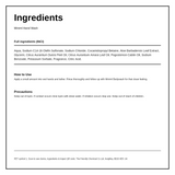 Miniml Lime and Basil Hand Wash — ingredients (INCI) panel, generated from the pack