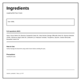 Laughing Bird Elderberry & Borage Face Cream (with Frankincense) — ingredients (INCI) panel, generated from the pack