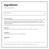 Friendly Soap Natural Shampoo Bar - Lavender & Geranium — ingredients (INCI) panel, generated from the pack