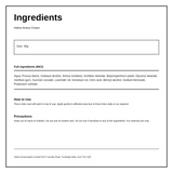 Helios Arnica Cream — ingredients (INCI) panel, generated from the pack
