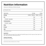 Montezumas Chocolate Chilli Bonkers Organic Dark Chilli Bar — nutrition information panel, generated from the pack