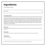 Miniml Hydrating Conditioner Coconut — ingredients (INCI) panel, generated from the pack