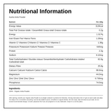 AUSHA Organic Amla Powder — nutrition information panel, generated from the pack