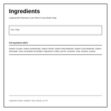 Laughing Bird Patchouli & Lime Soap — ingredients (INCI) panel, generated from the pack