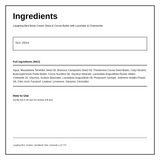 Laughing Bird Shea & Cocoa Butter Body Cream with Lavender & Chamomile — ingredients (INCI) panel, generated from the pack