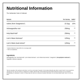 The Herbtender Calm & Collected - Inner Balance — nutrition information panel, generated from the pack