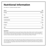 Phizz 3in1 Hydration Electrolytes Vitamins - Mixed Berry - 20 Tabs — nutrition information panel, generated from the pack