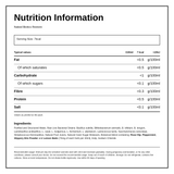 Naked Biotics Restore — nutrition information panel, generated from the pack