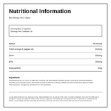 Bare Biology Vim & Vigour 60 caps — nutrition information panel, generated from the pack