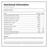 Well Actually Neuro Night 5-HTP+ (60 caps) — nutrition information panel, generated from the pack