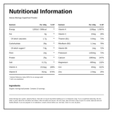 Aduna Moringa Superleaf Powder — nutrition information panel, generated from the pack