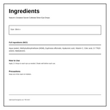 Nature's Greatest Secret All Natural Colloidal Silver Eye Drops — ingredients (INCI) panel, generated from the pack
