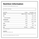 Giving Tree Snacks Shitake Mushroom Sea Salt — nutrition information panel, generated from the pack