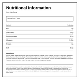Phizz Daily Energy Orange Effervescent — nutrition information panel, generated from the pack