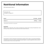 Well Actually Vitamin C 1000mg - Liposomal Liquid High Absorption — nutrition information panel, generated from the pack