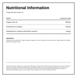 Oregano4Life Wild Oregano Oil Soft Gel Capsules — nutrition information panel, generated from the pack