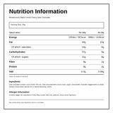 Montezuma's Black Forest Dark Chocolate with Cherry — nutrition information panel, generated from the pack