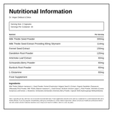 Dr Vegan DR.VEGAN Debloat & Detox — nutrition information panel, generated from the pack