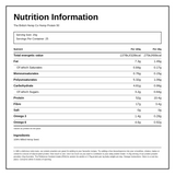 British Hemp Co 50% Hemp protein powder (Order in singles or 8 for trade outer) — nutrition information panel, generated from the pack