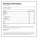 Form Nutrition Performance Protein - Tiramisu 520g — nutrition information panel, generated from the pack