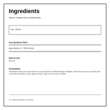 Nature's Greatest Secret 20ppm Enhanced Colloidal Silver Spray - pH 9.0 — ingredients (INCI) panel, generated from the pack