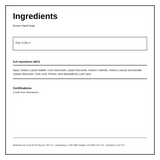 Mizu Simply Soothing Hand Soap with Lavender — ingredients (INCI) panel, generated from the pack