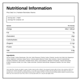 Phizz 3in1 Hydration Electrolytes Vitamins - Mango - 20 Tabs — nutrition information panel, generated from the pack