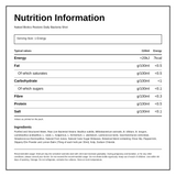 Naked Biotics Restore — nutrition information panel, generated from the pack