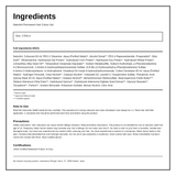 Naturtint Permanent Hair Colourant Dark Chestnut Brown 3N 170ml — ingredients (INCI) panel, generated from the pack