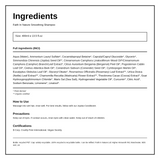 Faith in Nature Jojoba Shampoo — ingredients (INCI) panel, generated from the pack