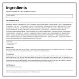 Naturtint Permanent Hair Colourant Mahogany Chestnut 4M 170ml — ingredients (INCI) panel, generated from the pack