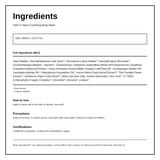 Faith in Nature Aloe Vera Body Wash — ingredients (INCI) panel, generated from the pack
