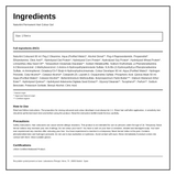 Naturtint Permanent Hair Colourant Ash Blonde 8A — ingredients (INCI) panel, generated from the pack