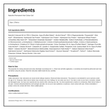 Naturtint Permanent Hair Colourant Light Golden Chestnut 5G 170ml — ingredients (INCI) panel, generated from the pack