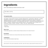 Faith in Nature Lavender & Geranium Conditioner — ingredients (INCI) panel, generated from the pack