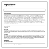 Naturtint Permanent Hair Colourant Intense Golden Chestnut 170ml — ingredients (INCI) panel, generated from the pack