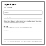 Mistry's Tea Tree Oil Liquid Soap — ingredients (INCI) panel, generated from the pack
