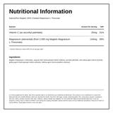 Nature's Plus Magnesium Threonate — nutrition information panel, generated from the pack
